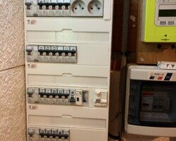 Tableau électrique après mise aux normes et remplacement des protections